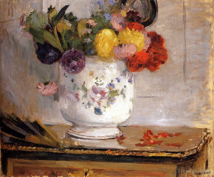 Berthe Morisot Ölgemälde - Dahlien-Blumenmaler