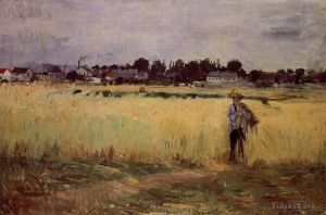 Berthe Morisot Werk - In den Weizenfeldern von Gennevilliers