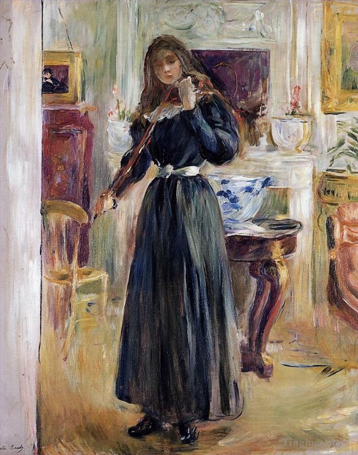 Berthe Morisot Ölgemälde - Julie spielt Geige