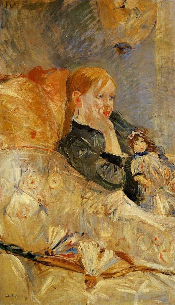 Berthe Morisot Ölgemälde - Kleines Mädchen mit einer Puppe