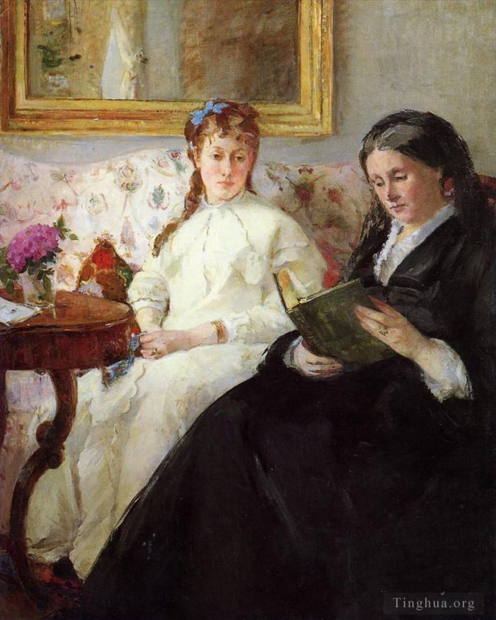 Berthe Morisot Ölgemälde - Mutter und Schwester des Künstlers