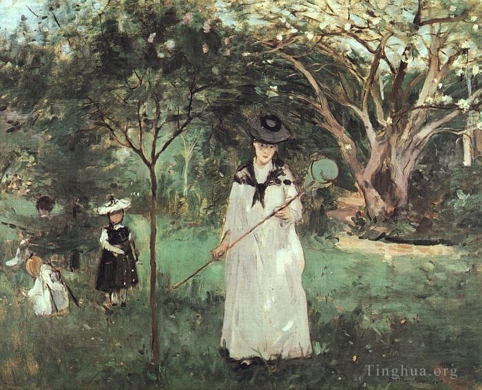 Berthe Morisot Ölgemälde - Die Schmetterlingsjagd