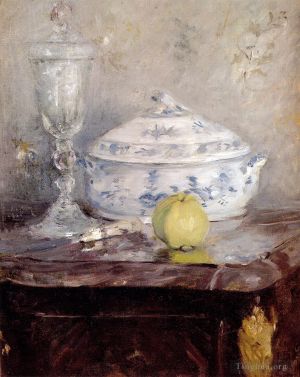 Berthe Morisot Werk - Stillleben mit Terrine und Apfel