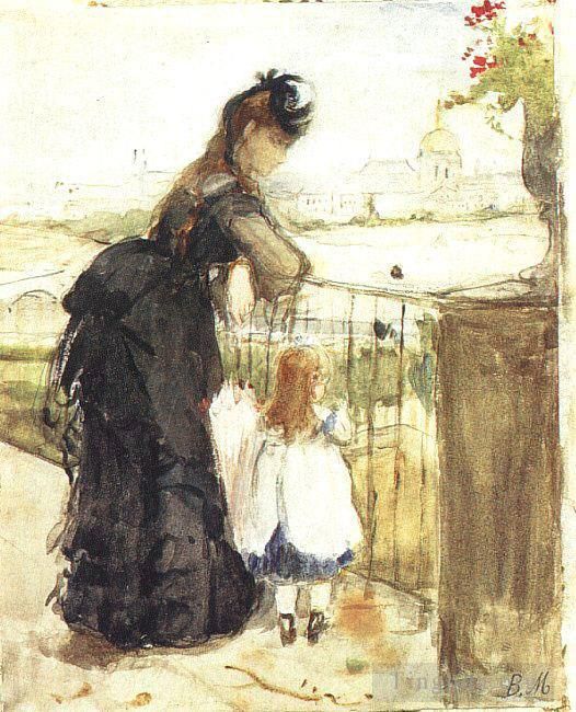 Berthe Morisot Andere Malerei - Auf dem Balkon
