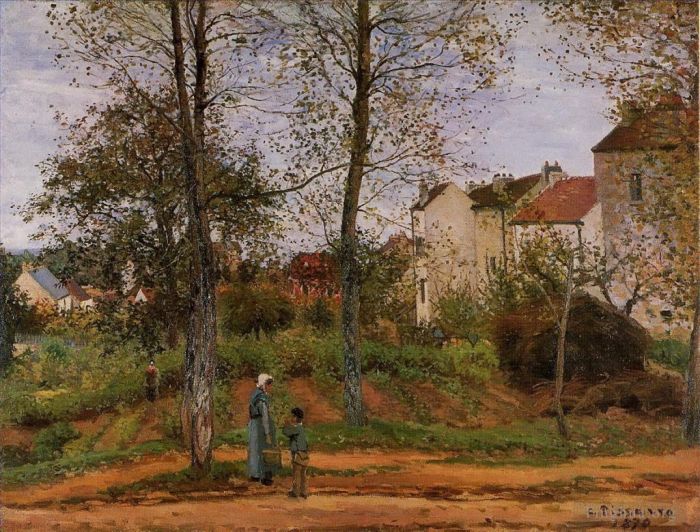 Camille Pissarro Ölgemälde - 5 Landschaft in der Nähe von Louveciennes 1870
