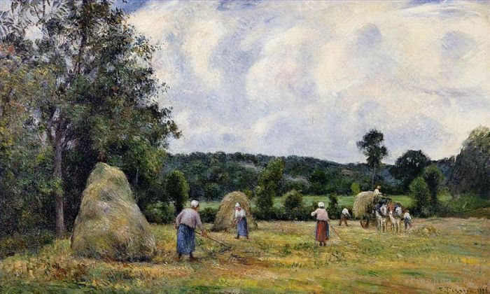 Camille Pissarro Ölgemälde - 6 Die Ernte in Montfoucault 1876