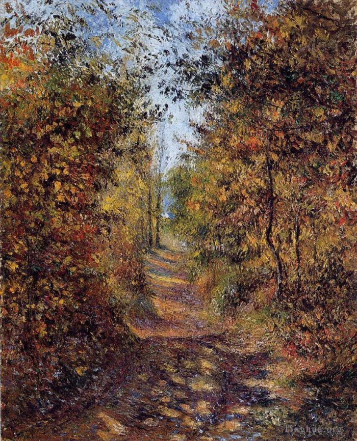 Camille Pissarro Ölgemälde - Ein Weg im Wald Pontoise 1879