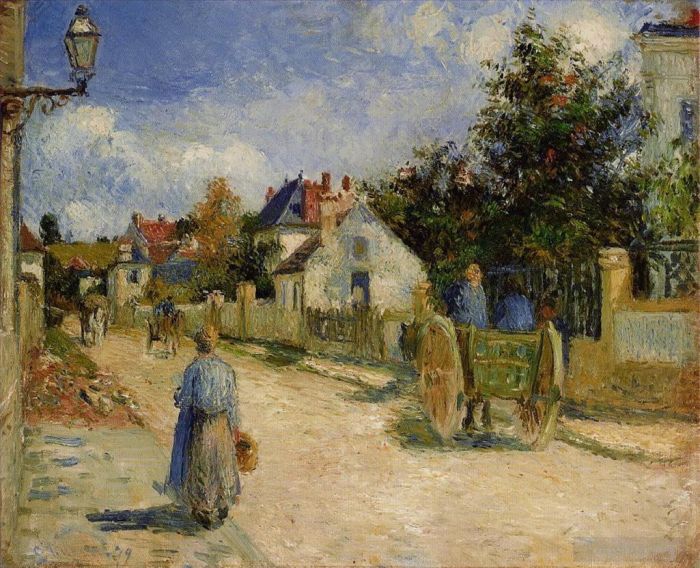 Camille Pissarro Ölgemälde - Eine Straße in Pontoise 1879
