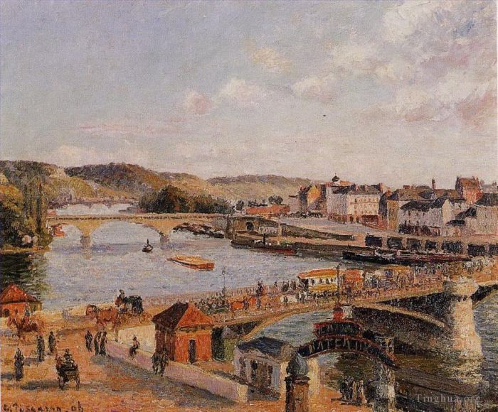 Camille Pissarro Ölgemälde - Nachmittagssonne Rouen 1896