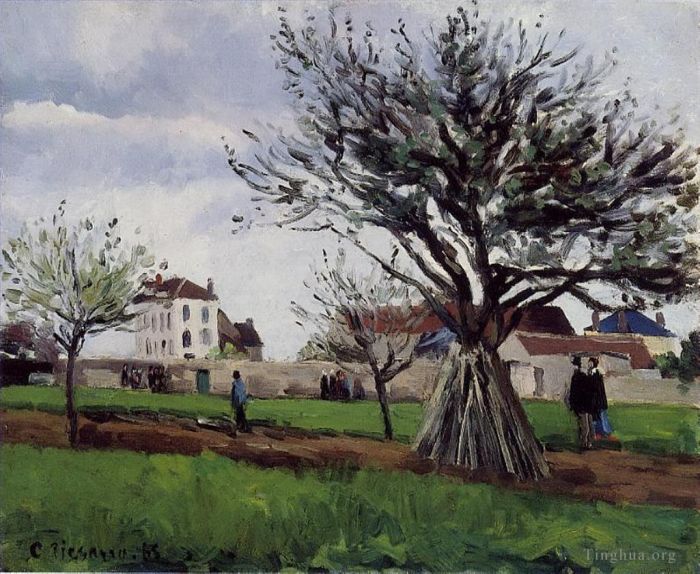 Camille Pissarro Ölgemälde - Apfelbäume bei Pontoise 1868