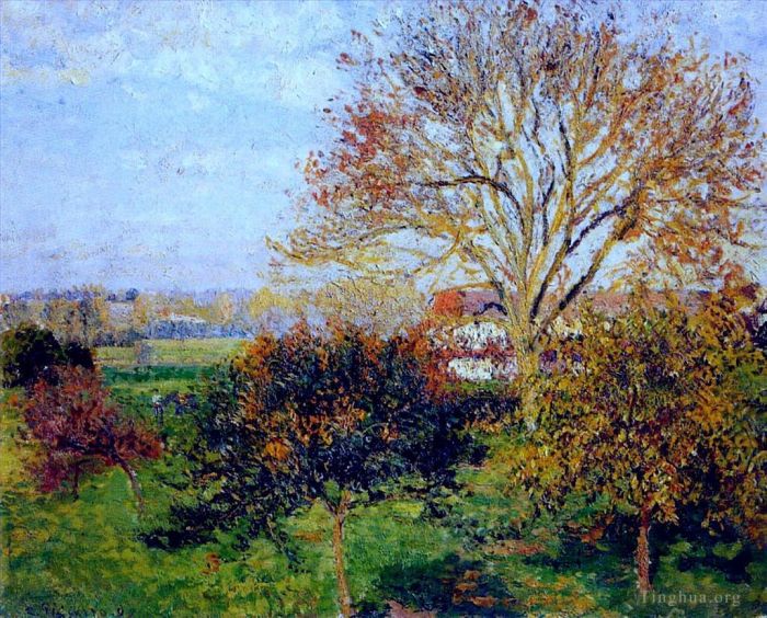 Camille Pissarro Ölgemälde - Herbstmorgen in Eragny 1897
