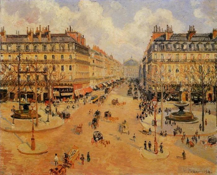 Camille Pissarro Ölgemälde - Avenue de l'Opera Morgensonne 1898