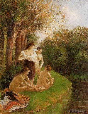 Camille Pissarro Werk - Badegäste 1895