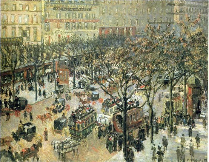 Camille Pissarro Ölgemälde - Boulevard des italiens Morgensonnenlicht 1897