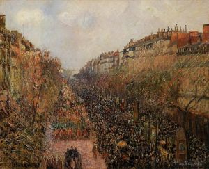 Camille Pissarro Werk - Boulevard Montmartre Karneval 1897