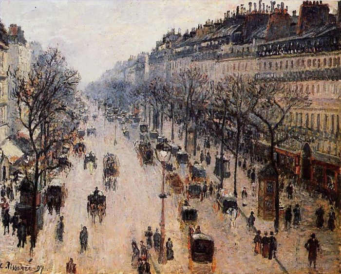 Camille Pissarro Ölgemälde - Boulevard Montmartre Wintermorgen 1897