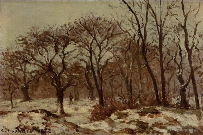 Camille Pissarro Ölgemälde - Kastaniengarten im Winter 1872