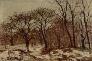 Camille Pissarro Werk - Kastaniengarten im Winter 1872