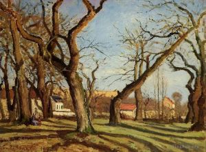 Camille Pissarro Werk - Kastanienbäume in Louveciennes 1872