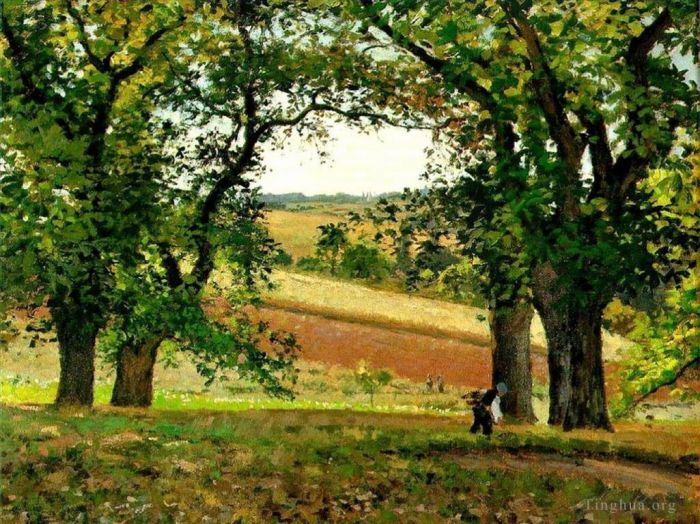 Camille Pissarro Ölgemälde - Kastanienbäume in Osny 1873