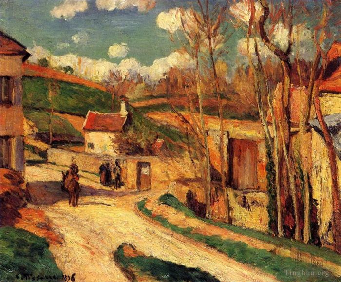 Camille Pissarro Ölgemälde - Kreuzung bei l Hermitage Pontoise 1876