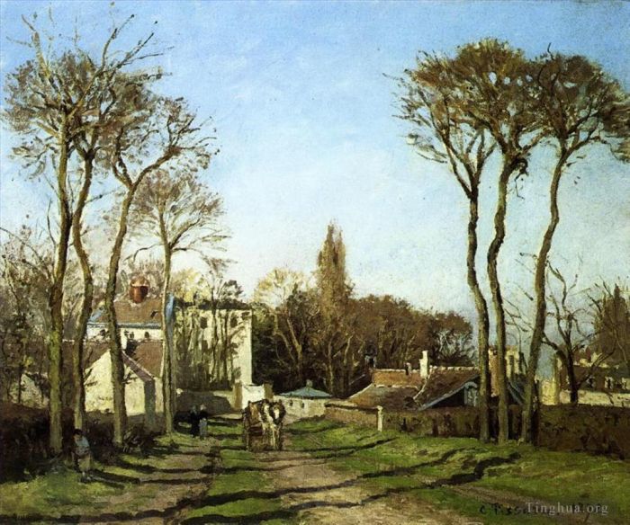 Camille Pissarro Ölgemälde - Eingang zum Dorf Voisins Yvelines 1872