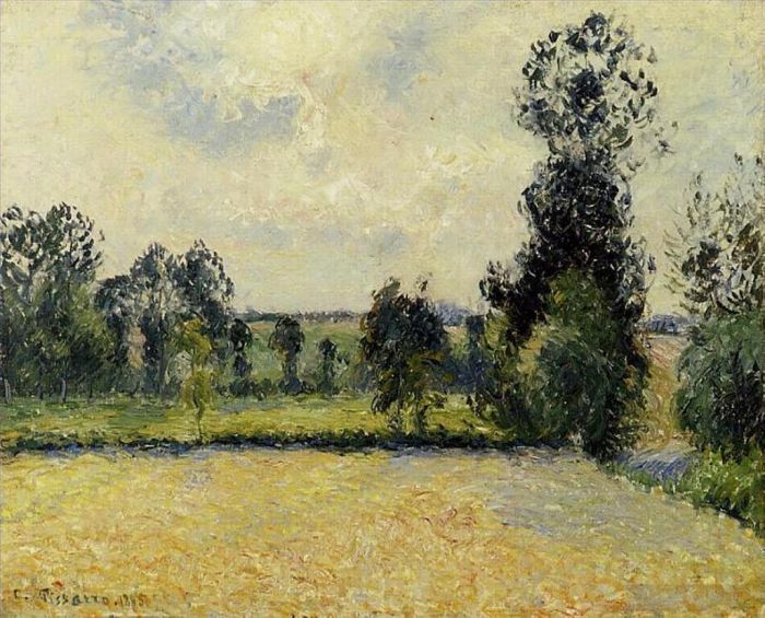 Camille Pissarro Ölgemälde - Haferfeld in Eragny 1885
