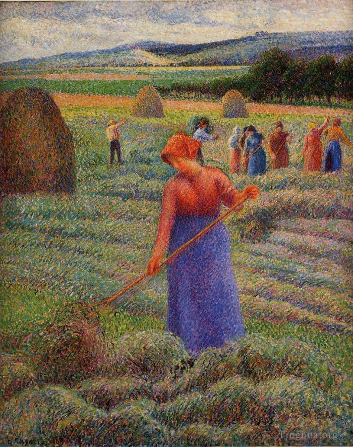 Camille Pissarro Ölgemälde - Heumacher in Eragny 1889