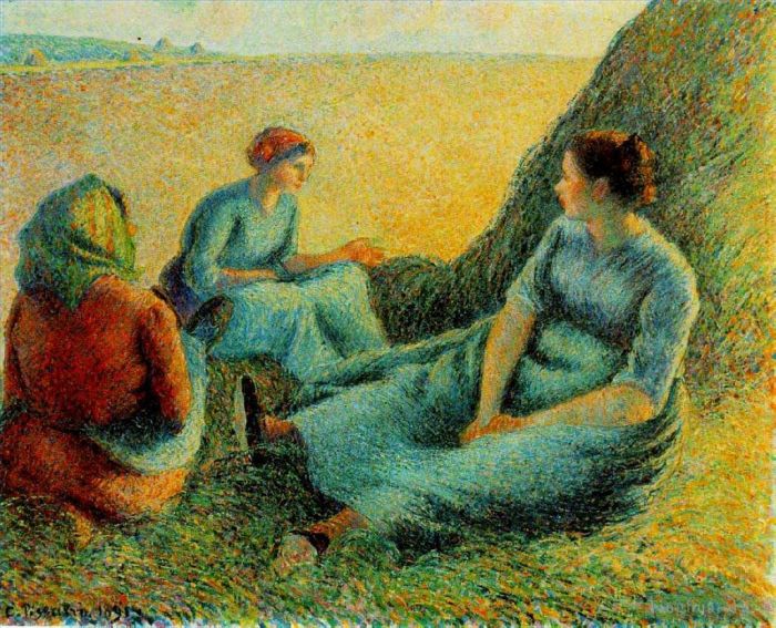 Camille Pissarro Ölgemälde - Heumacher ruhen sich 1891 aus