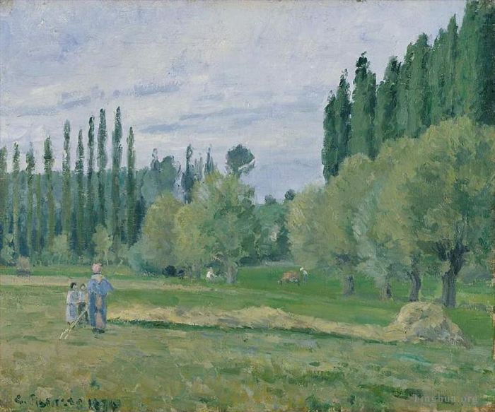 Camille Pissarro Ölgemälde - Heuernte 1874