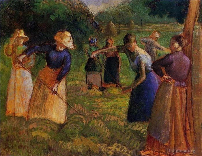 Camille Pissarro Ölgemälde - Heuernte in Eragny 1901