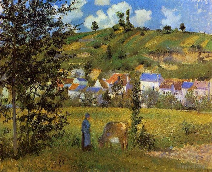 Camille Pissarro Ölgemälde - Landschaft bei Chaponval 1880