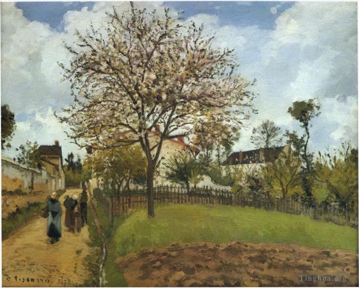 Camille Pissarro Ölgemälde - Landschaft bei Louveciennes 1870