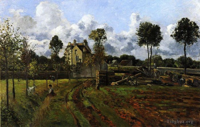 Camille Pissarro Ölgemälde - Landschaft bei Pontoise