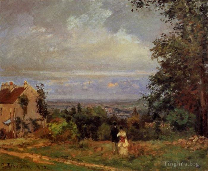 Camille Pissarro Ölgemälde - Landschaft in der Nähe von Louveciennes 1870