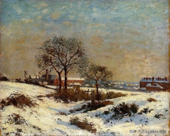 Camille Pissarro Ölgemälde - Landschaft unter Schnee, Upper Norwood 1871