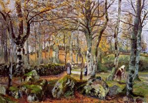 Camille Pissarro Werk - Landschaft mit Felsen Montfoucault 1874