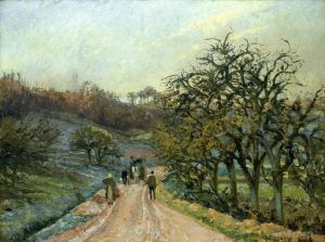 Camille Pissarro Werk - Apfelbaumallee in der Nähe von Osny Pontoise 1874