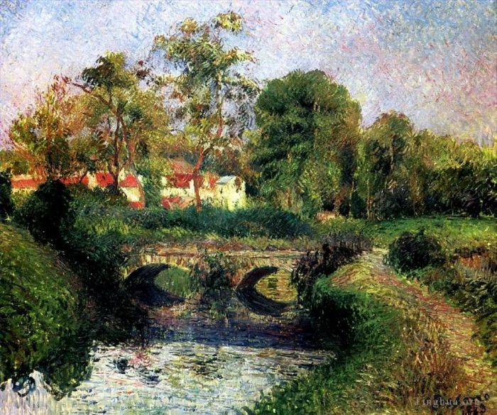 Camille Pissarro Ölgemälde - Kleine Brücke über die Voisne Osny 1883