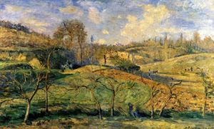 Camille Pissarro Werk - Märzsonne Pontoise 1875