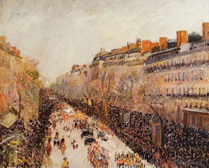 Camille Pissarro Ölgemälde - Karneval auf den Boulevards 1897