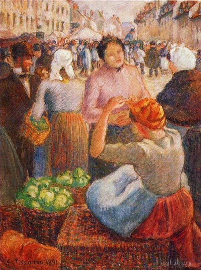 Camille Pissarro Ölgemälde - Marktplatz Gisors 1891