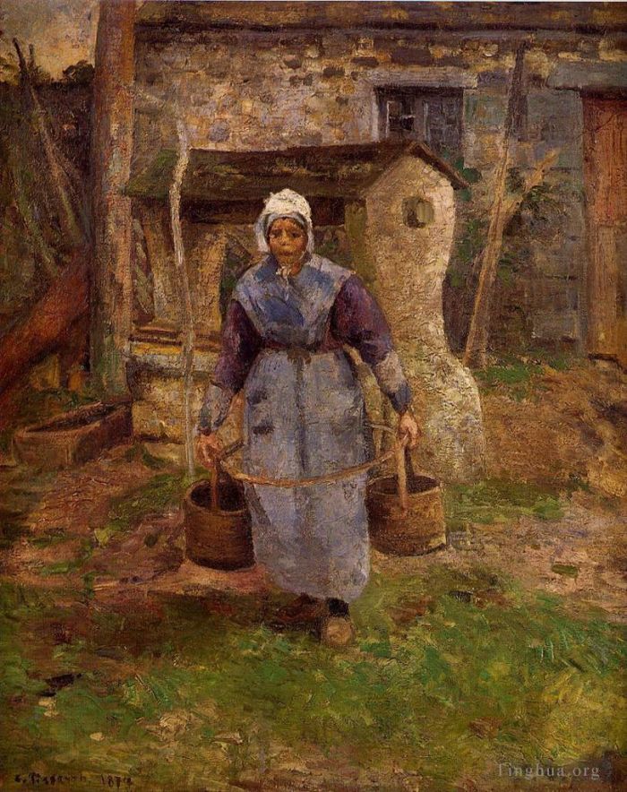 Camille Pissarro Ölgemälde - Mutter Preslé Montfoucault 1874