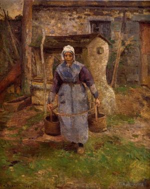 Camille Pissarro Werk - Mutter Preslé Montfoucault 1874