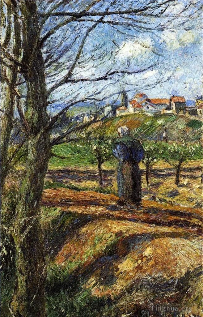 Camille Pissarro Ölgemälde - In der Nähe von Pontoise