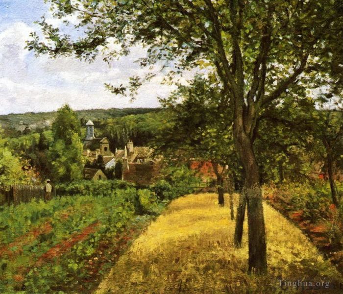 Camille Pissarro Ölgemälde - Obstgärten in Louveciennes 1872