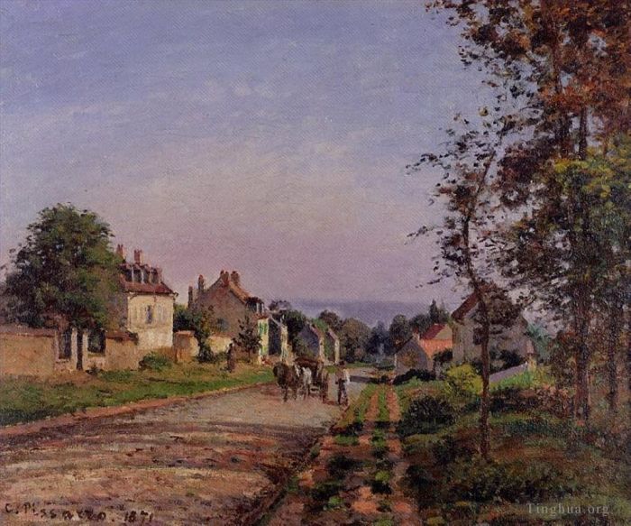 Camille Pissarro Ölgemälde - Stadtrand von Louveciennes 1871