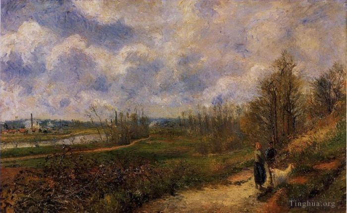 Camille Pissarro Ölgemälde - Weg nach Le Chou Pontoise 1878