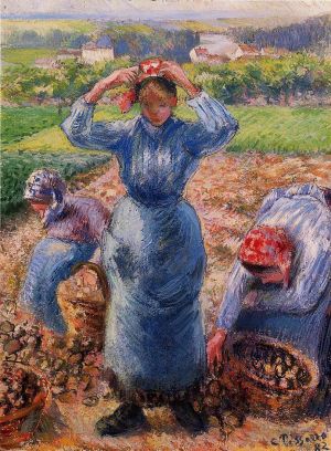 Camille Pissarro Werk - Bauern ernten Kartoffeln 1882
