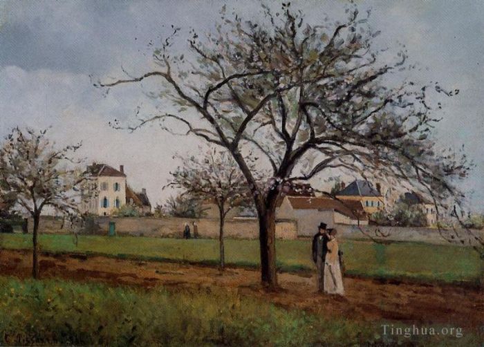 Camille Pissarro Ölgemälde - Pere Galliens Haus in Pontoise, 1866